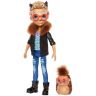 Mattel FJJ22  Энчантималс Кукла Хиксби Ёжик с любимой зверушкой, 15 см