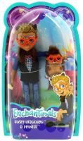 Mattel FJJ22  Энчантималс Кукла Хиксби Ёжик с любимой зверушкой, 15 см