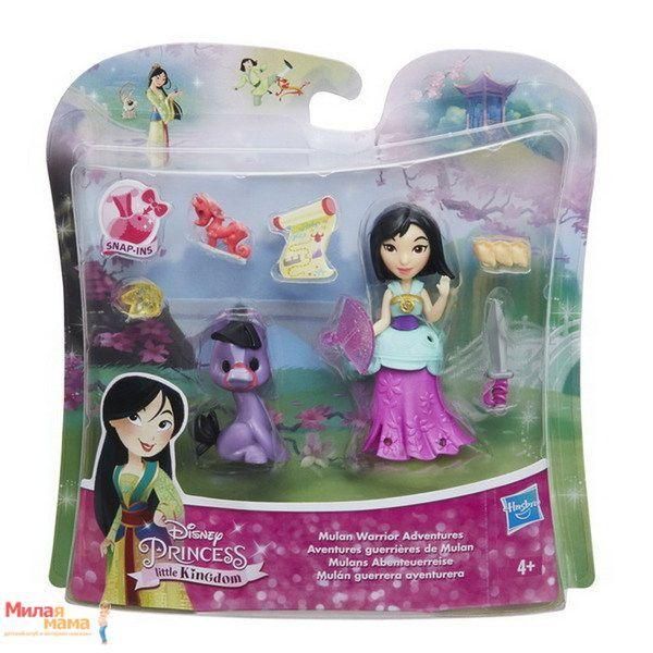 Hasbro E0236 Игровой набор Принцесса Дисней Маленькое королевство Принцесса Мулан, 8 см