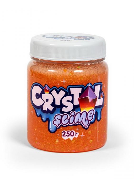 Slime S500-10188 Слайм «Crystal slime», апельсиновый, 250г