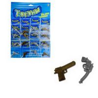 1TOY Т58944-no 1toy Тягуны пистолет 4 см, 3 вида, 16 ОРР пакетов на блистере