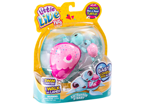 Moose 28321 Интерактивная черепашка Little Live Pets с малышом