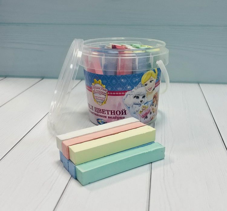 CENTRUM 70767 Набор мелков CENTRUM Мел цветной "Принцессы"для письма и рисования 25 штук в ведерке
