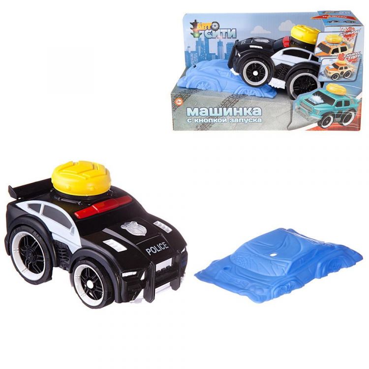 ABtoys (АБтойс) C-00418 Машинка ABtoys АвтоСити с кнопкой запуска и блоком-препятствием, на батарейках, полиция черная ABtoys (АБтойс) C-00418 Машинка ABtoys АвтоСити с кнопкой запуска и блоком-препятствием, на батарейках, полиция черная
