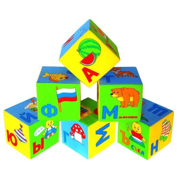 Мякиши 207м Кубики "Мякиши" (Азбука в картинках) 6 кубиков 8х8 см