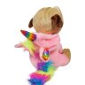 Keel toys SD2496 Мягкая игрушка Pugsley Мопс в розовом наряде радужного единорога, 21 см
