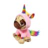 Keel toys SD2496 Мягкая игрушка Pugsley Мопс в розовом наряде радужного единорога, 21 см