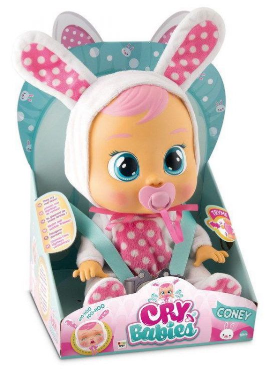IMC Toys 10598 Функциональный пупс Cry Babies - Плачущий младенец зайка Кони (звук)