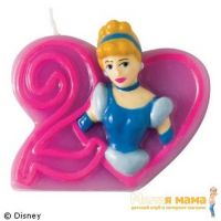 Procos 9042 Объемная свечка "Принцессы", цифра 2