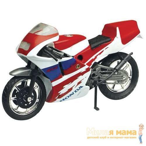 Motormax 76205 Коллекционная модель мотоцикла Honda NSR250, красно-белая