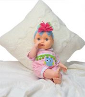 Dimian BD1374 Кукла Bambina Bebe, 42 см, с аксессуарами для кормления, звуковые эффекты
