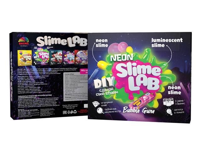 ВИСМА 866пл Набор для экспериментов ВИСМА Slime lab Неон. Бабл гам