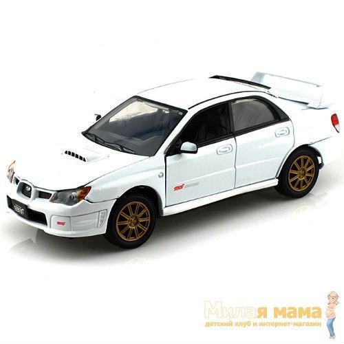 Motormax 73330 Коллекционная модель машины Subaru Impreza WRX STI, 1:24, белая