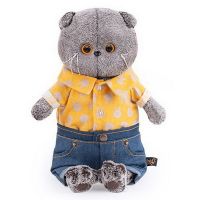 BUDI BASA Ks22-127 Басик в джинсовых шортах и желтой рубашке