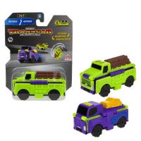 1TOY Т18283 Машинка-трансформер 1TOY Transcar Double Автовывернушка Лесовоз – Автовоз 8 см