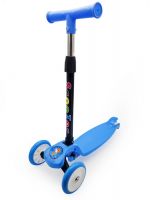 Funky Toys 200820219/голубой Самокат детский Funky Toys 3-х колесный складной, с регулируемой ручкой, голубой