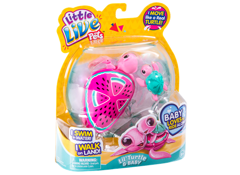 Moose 28322 Интерактивная черепашка Little Live Pets с малышом