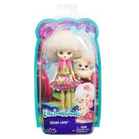 Mattel FNH25 Энчантималс Кукла Лорна Барашка с любимой зверушкой, 15 см