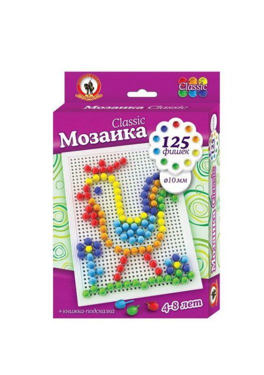 Мозаика Classic Петушок 125 эл, D 10 мм, Малая плата