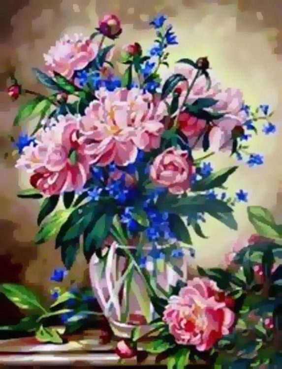 Раскраски по номерам. Букет лесных цветов, 40*50 см