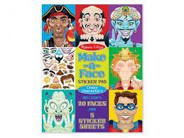 Melissa&amp;Dou 4237-ПЦ Набор стикеров "Лица - Безумные герои"