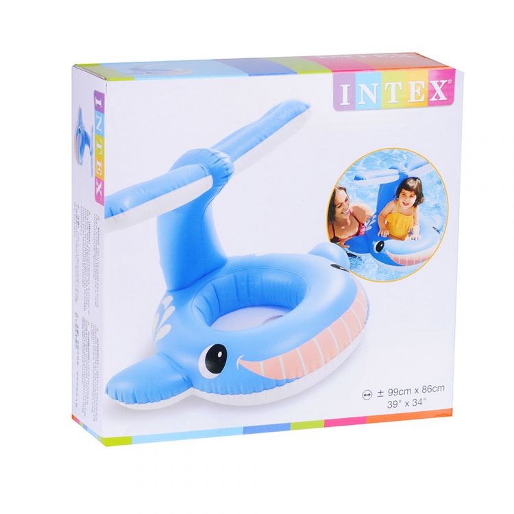Intex 56591 Круг надувной для плавания Кит, 99х86 см