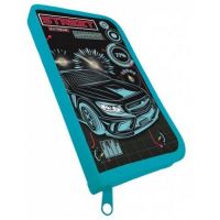 CENTRUM 88147 Пенал-книжка CENTRUM Racing синяя машина, на молнии 19*11*1 см.