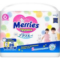 MERRIES 62020325 Трусики-подгузники Merries размер XXL 15-28 кг 26 шт