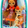 Mattel FJJ20 Энчантималс Кукла Чериш Гепард с любимой зверушкой, 15 см