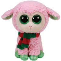 TY 36969 Beanie Boo's Мягкая игрушка Овечка  (розовая с шарфом), 25 см