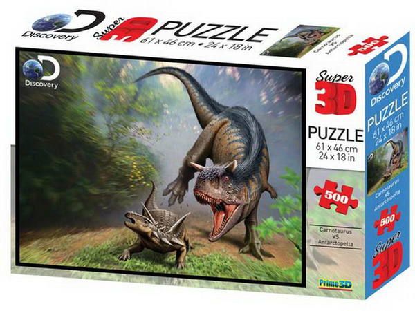 Prime 3D 10330-SBM Пазл 3D 500 Карнотавр против антарктопельты