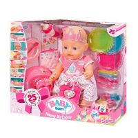 Zapf Creation Baby born 823-095 Бэби Борн Кукла Интерактивная Праздничная, 43 см