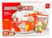 Ausini 21601 Конструктор Пожарная машина "Пожарная бригада", 309 дет.