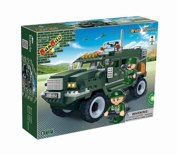 Banbao 8252 Конструктор Банбао "Военный джип", 287 деталей