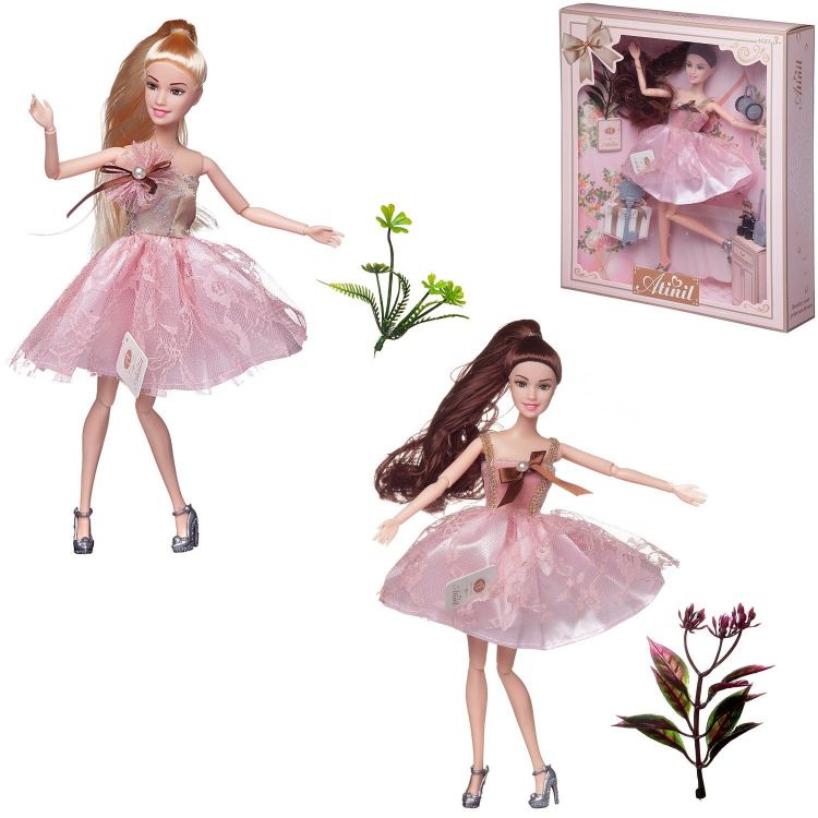Junfa WJ-21547 Кукла Junfa Atinil Мой розовый мир в платье с двухслойной юбкой, 28см