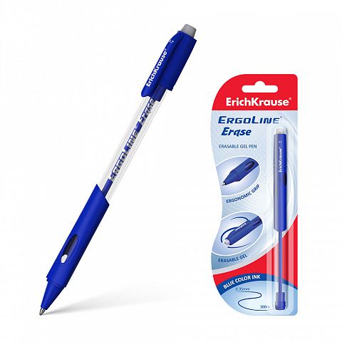 ErichKrause 41546 Ручка гелевая сo стираемыми чернилами ErgoLine Erase, синие чернила