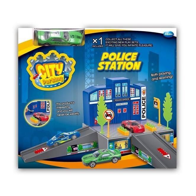 Dave Toy 32017 Игровой набор Полицейский участок с 1 машинкой