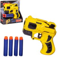 ABtoys (АБтойс) PT-01661 Бластер Abtoys Космобластер с 4 мягкими пулями, желтый
