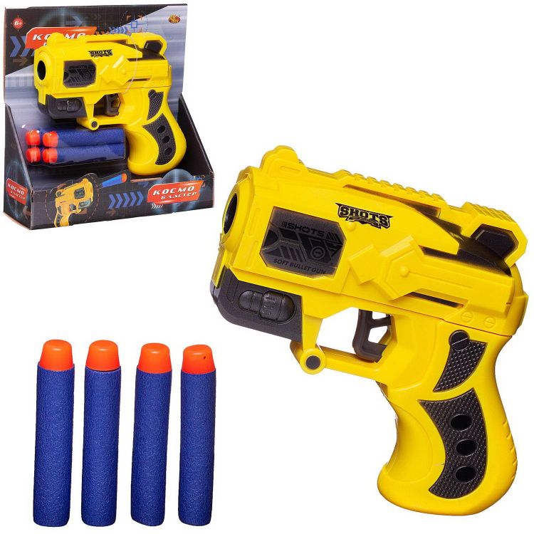 ABtoys (АБтойс) PT-01661 Бластер Abtoys Космобластер с 4 мягкими пулями, желтый ABtoys (АБтойс) PT-01661 Бластер Abtoys Космобластер с 4 мягкими пулями, желтый
