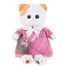 BUDI BASA LK24-007 Мягкая игрушка Кошечка Ли-Ли в розовом платье с серой сумочкой, 24 см