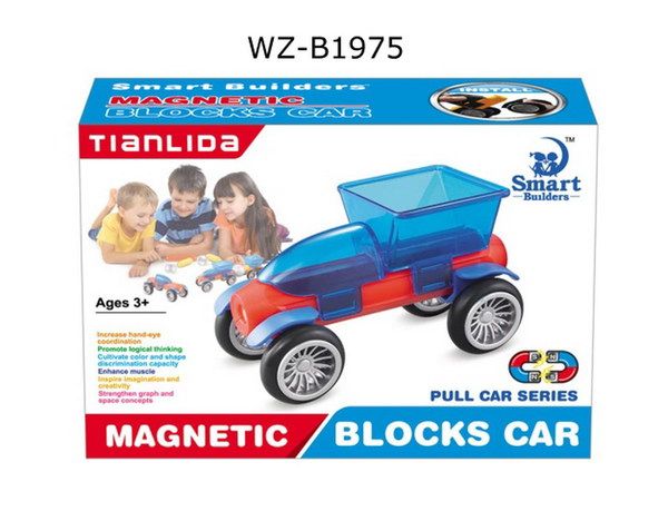 JUNFA 383j Tianlida Магнитный конструктор Машинка, 5 деталей
