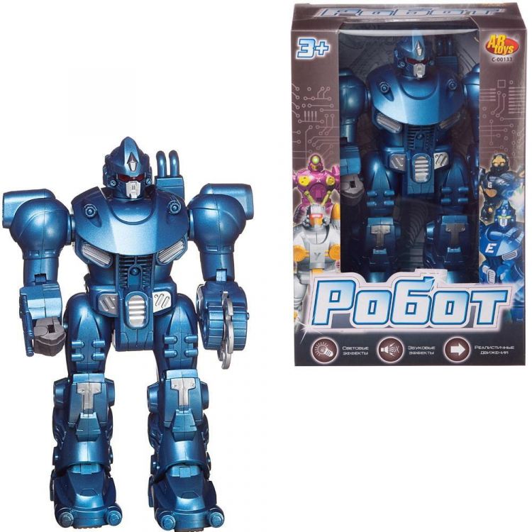 ABtoys (АБтойс) C-00133/синий Робот Abtoys синий, с эффектами, на батарейках