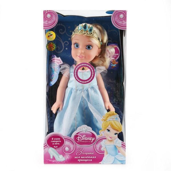 Карапуз CIND001 Кукла Золушка "Disney" 37 см, озвученная, светится амулет