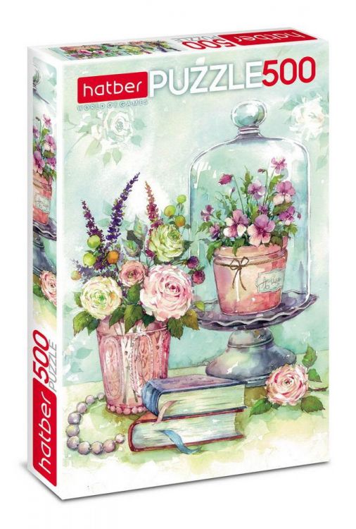 Hatber 500ПЗ2-18088 Пазл Hatber Premium Акварельные букеты 500 элементов 330х480мм