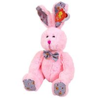 ABtoys M2068 Мягкая игрушка Кролик, розовый, 23 см