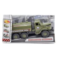ABtoys M7711-3A Автоцистерна военный бензовоз "Урал", со звуком и светом, 20.5×10.3×9.5 см