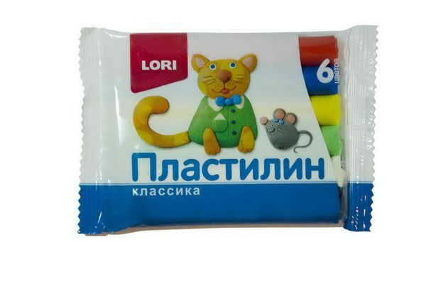Пластилин Классика, 6 цветов, по 12 гр.