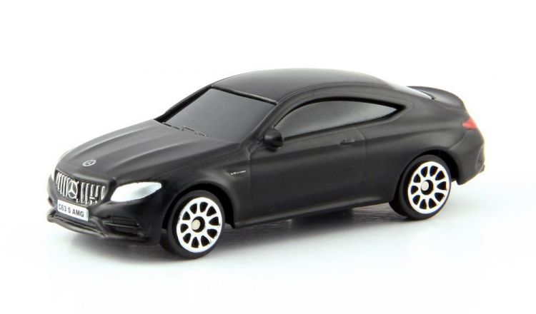 RMZ City 344991SM Машина металлическая Mercedes-Benz C63 S AMG Coupe 2019, 1:64, цвет черный матовый