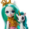 Mattel GYJ13 Энчантималс Кукла Королева Юнити и питомец Степпер, 20 см