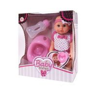 ABtoys PT-01003 Кукла-пупс BabyBoutique, пьет и писает, розовая, 25 см